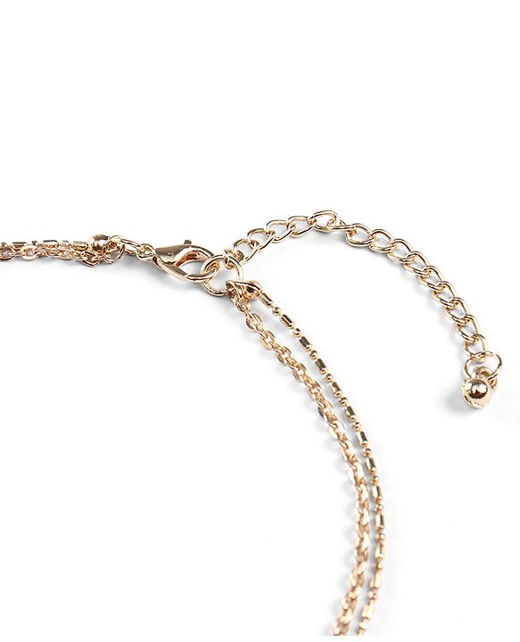 Pine Kids Metal Necklace For Kids With Beads & Charms - Pink