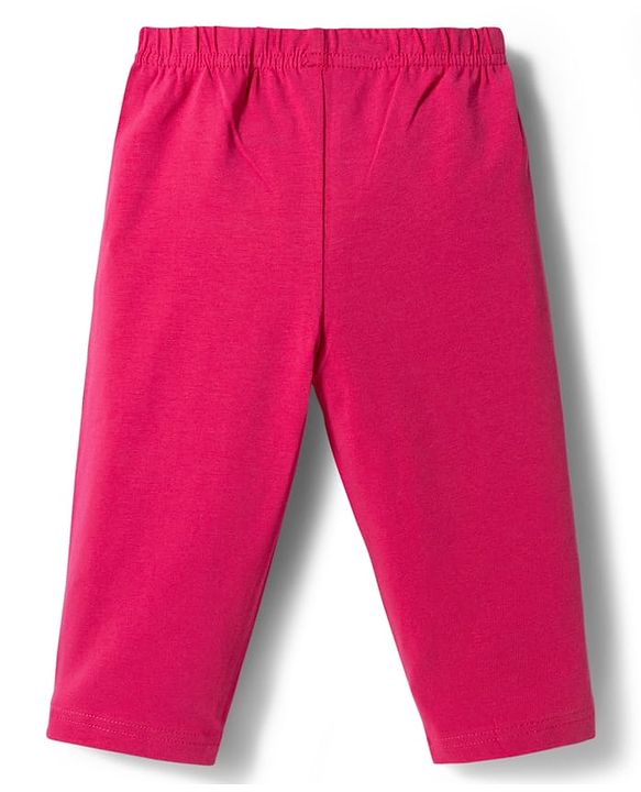 Babyhug Single Jersey Knit Full Sleeves Top & Leggings Set with Floral Print - Pink