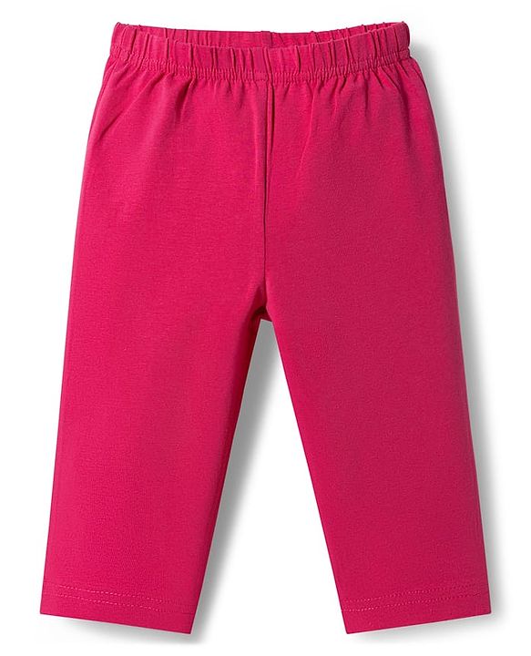Babyhug Single Jersey Knit Full Sleeves Top & Leggings Set with Floral Print - Pink