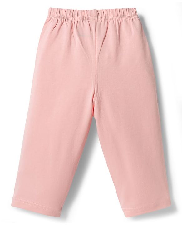 Babyhug Single Jersey Knit Full Sleeves Top & Leggings Set with Abstract Print - Pink