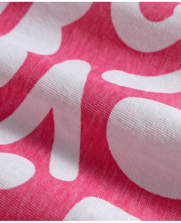 Babyhug Single Jersey Knit Full Sleeves Top & Leggings Set with Abstract Print - Pink