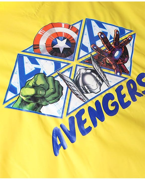 Pine Kids Marvel Full Sleeves Raincoat With Avengers Graphic - Red