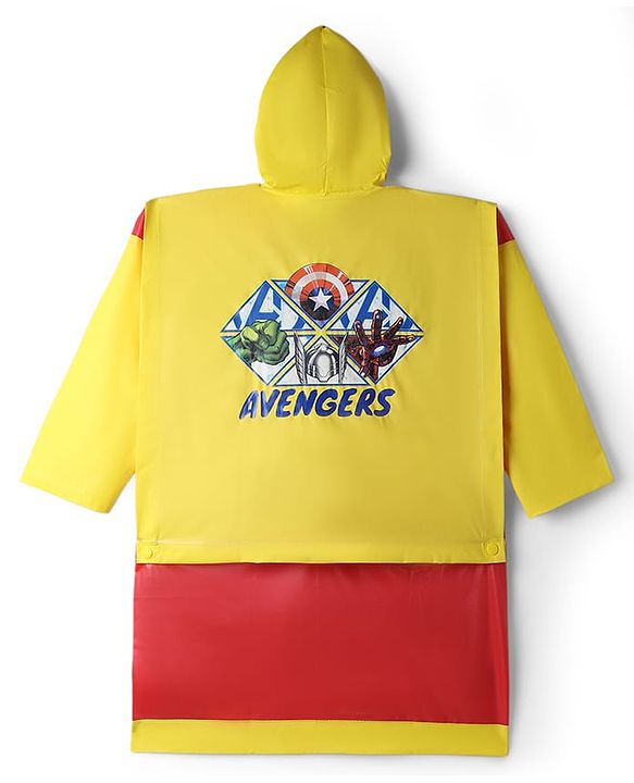 Pine Kids Marvel Full Sleeves Raincoat With Avengers Graphic - Red