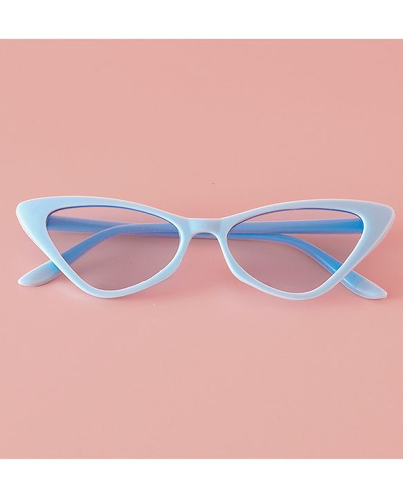 Pine Kids Solid Colour Cat Eye Sunglasses-  Light Blue