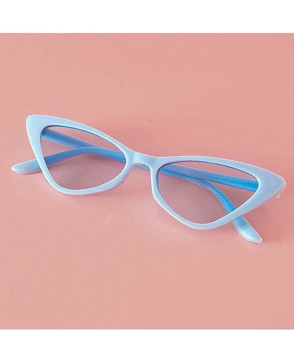 Pine Kids Solid Colour Cat Eye Sunglasses-  Light Blue