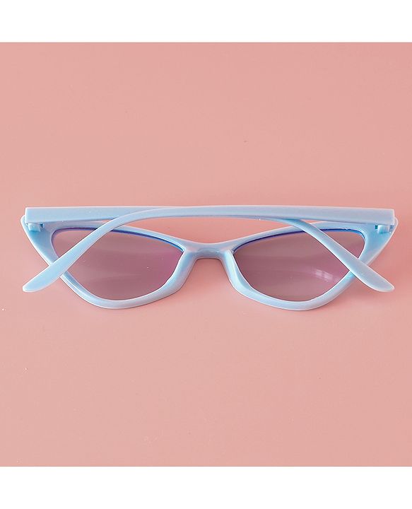 Pine Kids Solid Colour Cat Eye Sunglasses-  Light Blue