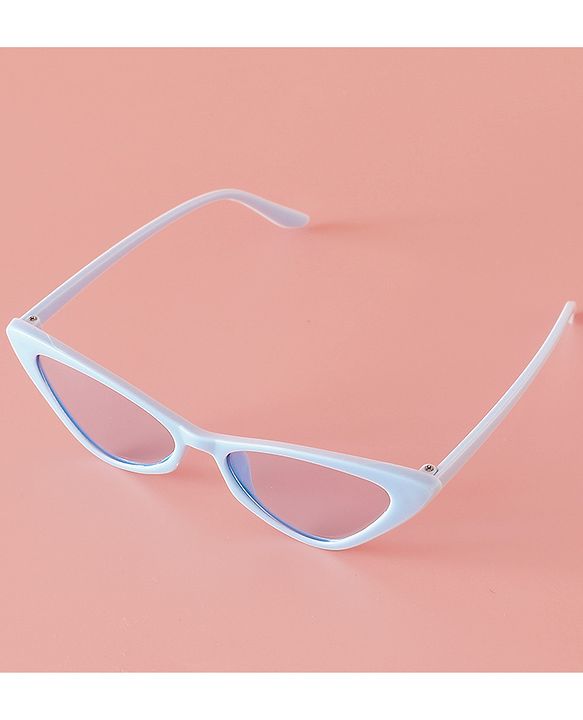 Pine Kids Solid Colour Cat Eye Sunglasses-  Light Blue