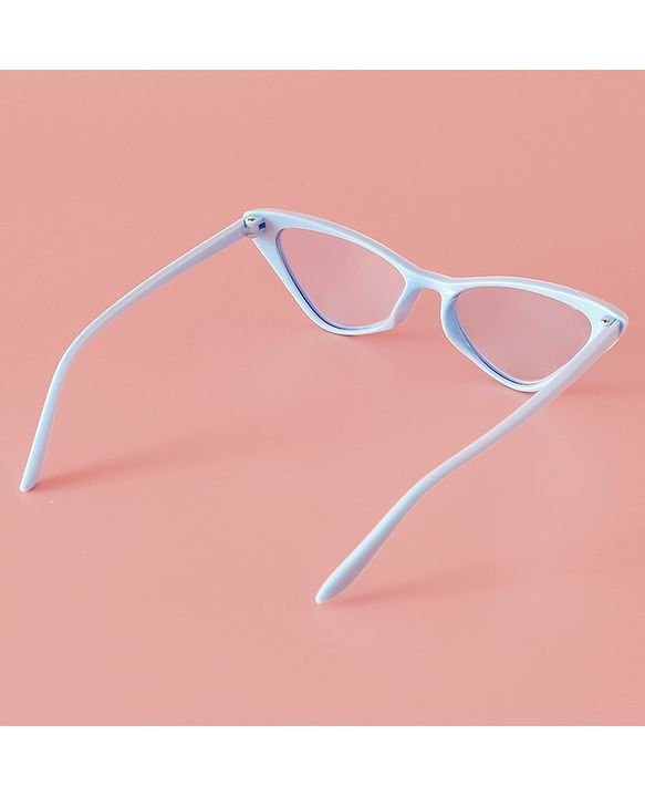 Pine Kids Solid Colour Cat Eye Sunglasses-  Light Blue