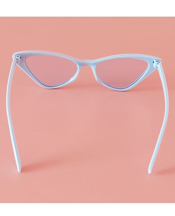 Pine Kids Solid Colour Cat Eye Sunglasses-  Light Blue