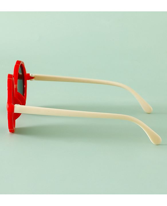 Pine Kids Solid Colour Round Sunglasses- Red