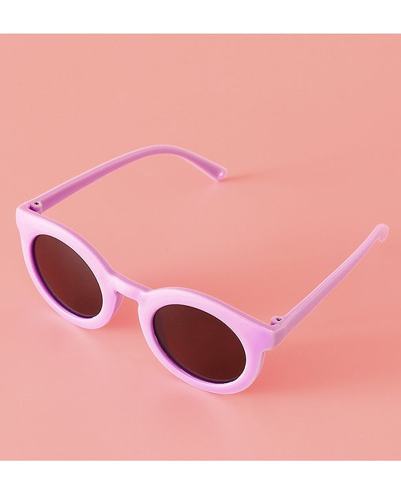 Babyhug Solid Coloured Round Shaped  Sunglasses  - Purple