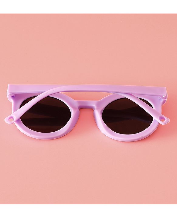Babyhug Solid Coloured Round Shaped  Sunglasses  - Purple