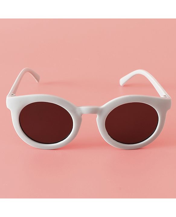 Babyhug Solid Coloured Round Shaped  Sunglasses  - Purple