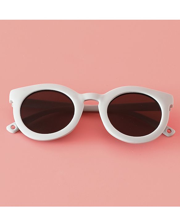 Babyhug Solid Coloured Round Shaped  Sunglasses  - Purple