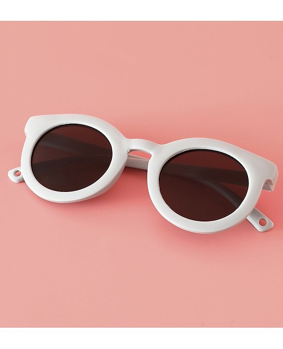 Babyhug Solid Coloured Round Shaped  Sunglasses  - Purple