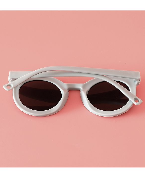 Babyhug Solid Coloured Round Shaped  Sunglasses  - Purple