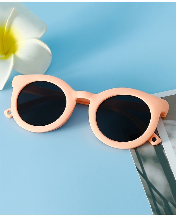 Babyhug Solid Coloured Round Shaped  Sunglasses  - Purple