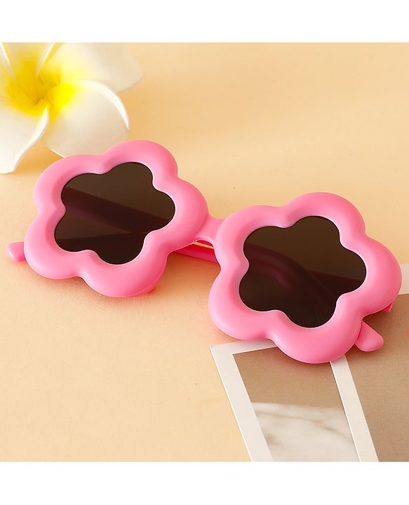 Babyhug Floral Shaped Sunglasses - Fuchsia