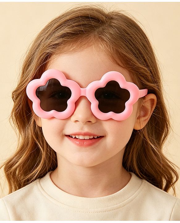 Babyhug Floral Shaped Sunglasses - Fuchsia