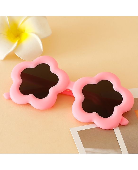 Babyhug Floral Shaped Sunglasses - Fuchsia