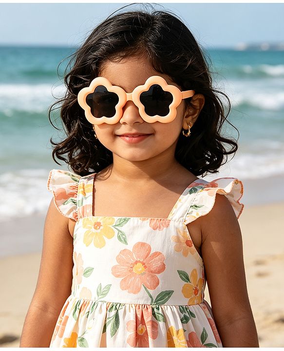 Babyhug Floral Shaped Sunglasses - Fuchsia