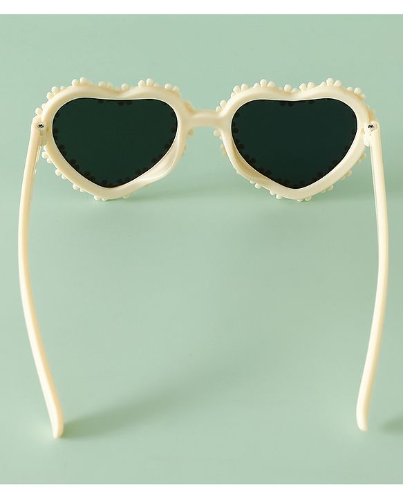 Pine Kids Sunglasses with Floral Design - Beige
