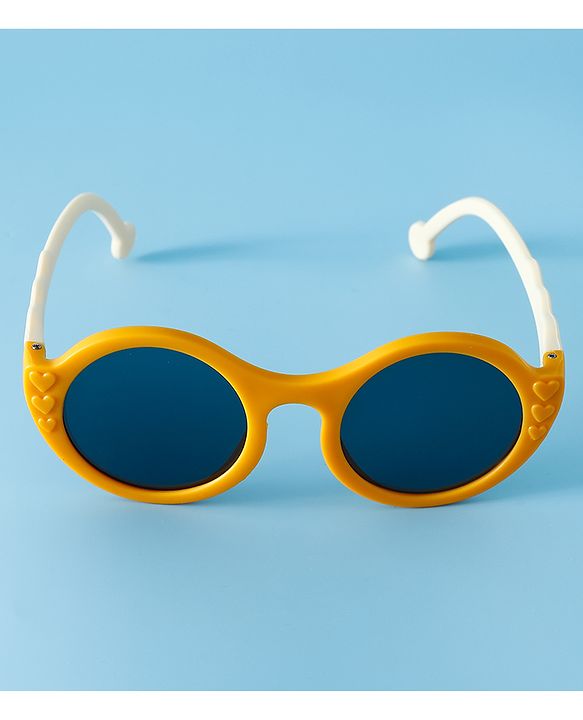 Pine Kids Solid Coloured Round Sunglasses - Yellow