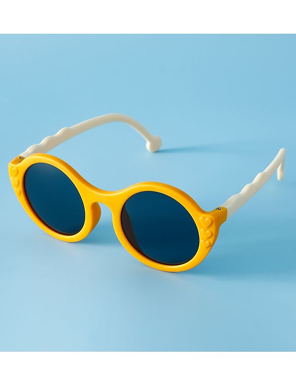 Pine Kids Solid Coloured Round Sunglasses - Yellow