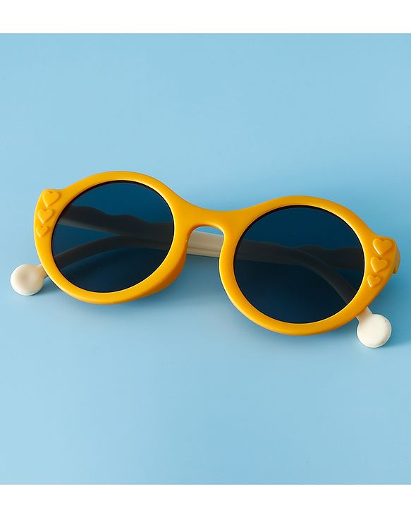 Pine Kids Solid Coloured Round Sunglasses - Yellow