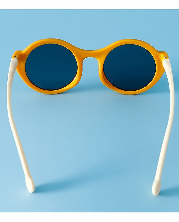 Pine Kids Solid Coloured Round Sunglasses - Yellow