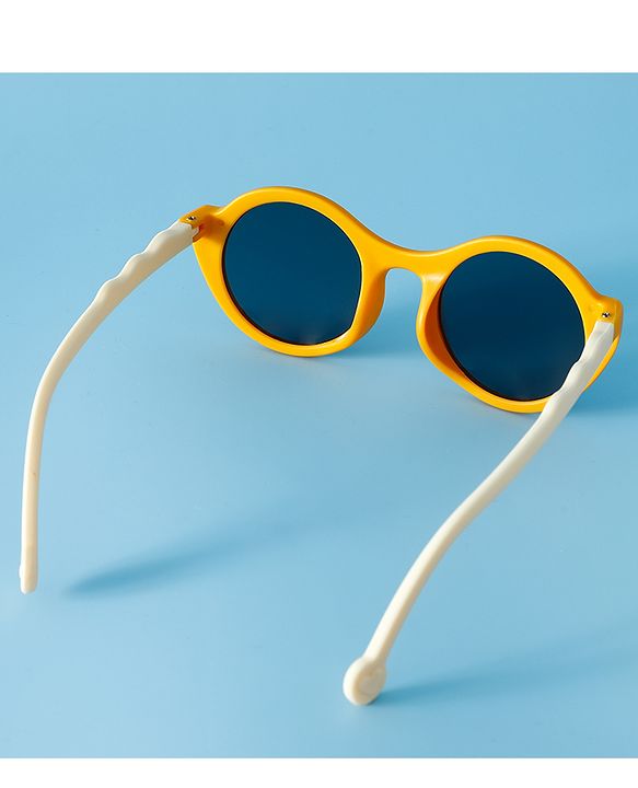 Pine Kids Solid Coloured Round Sunglasses - Yellow
