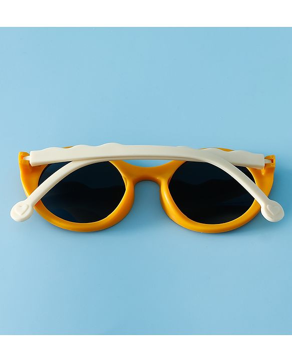 Pine Kids Solid Coloured Round Sunglasses - Yellow