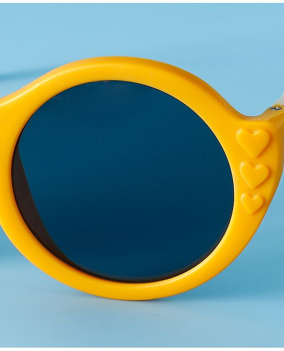 Pine Kids Solid Coloured Round Sunglasses - Yellow