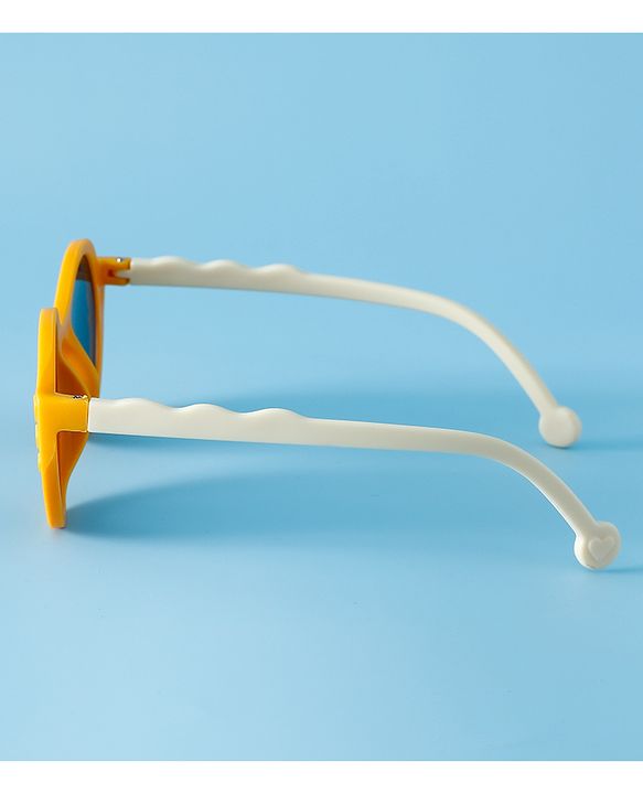 Pine Kids Solid Coloured Round Sunglasses - Yellow