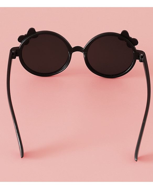 Babyhug Solid Coloured Sunglasses With Bow Applique -Black