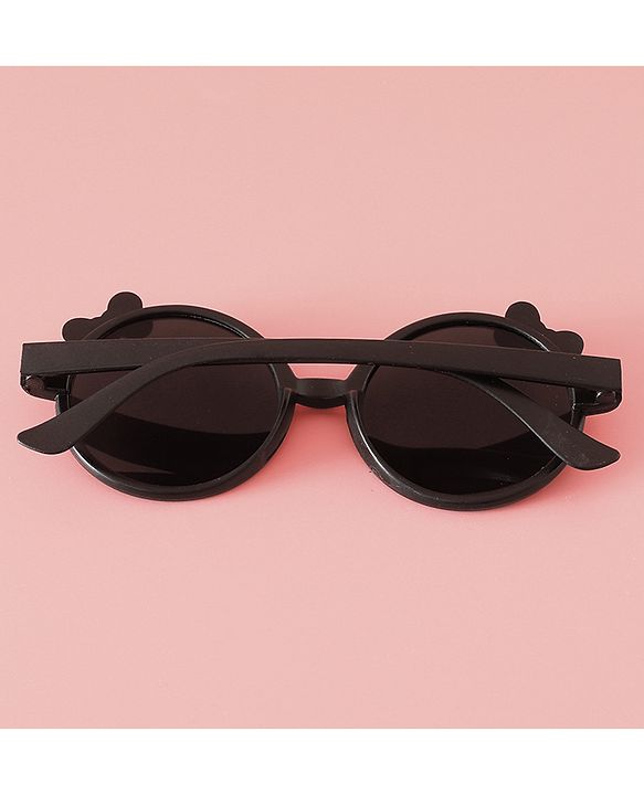 Babyhug Solid Coloured Sunglasses With Bow Applique -Black