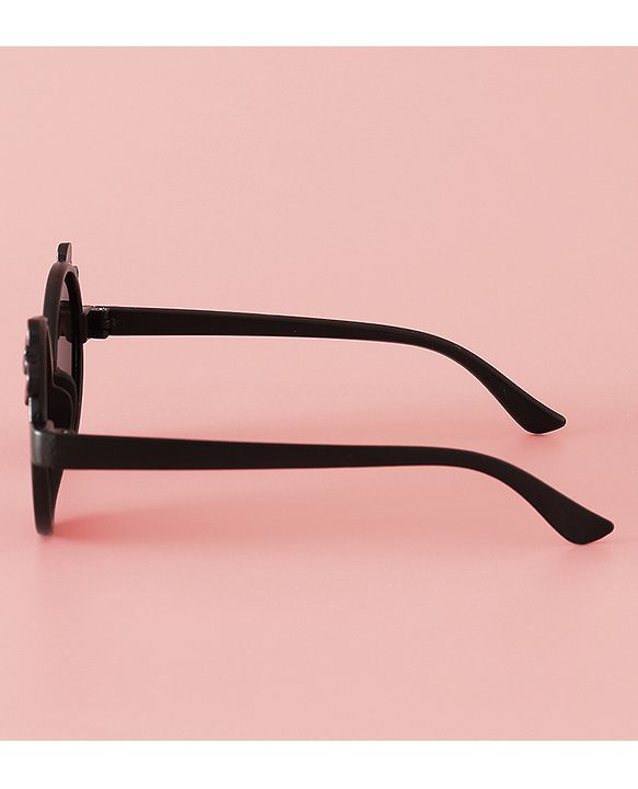 Babyhug Solid Coloured Sunglasses With Bow Applique -Black