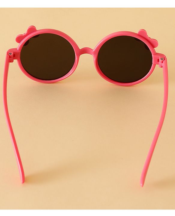 Babyhug Solid Coloured Sunglasses With Bow Applique -Black