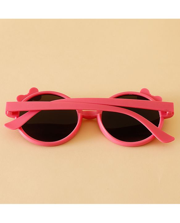 Babyhug Solid Coloured Sunglasses With Bow Applique -Black