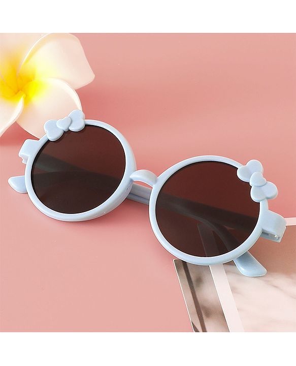 Babyhug Solid Coloured Sunglasses With Bow Applique -Black