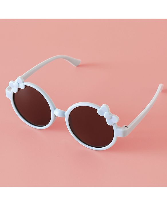 Babyhug Solid Coloured Sunglasses With Bow Applique -Black