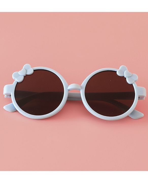 Babyhug Solid Coloured Sunglasses With Bow Applique -Black