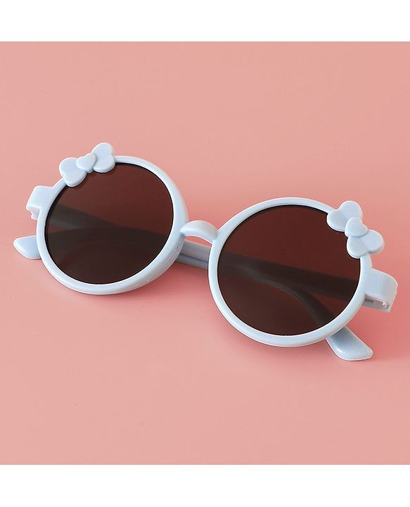 Babyhug Solid Coloured Sunglasses With Bow Applique -Black