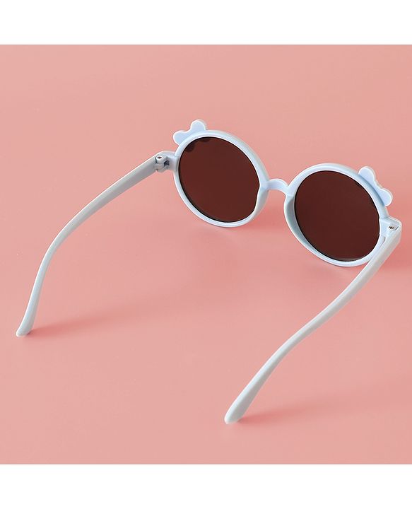 Babyhug Solid Coloured Sunglasses With Bow Applique -Black