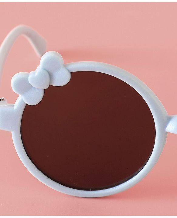 Babyhug Solid Coloured Sunglasses With Bow Applique -Black