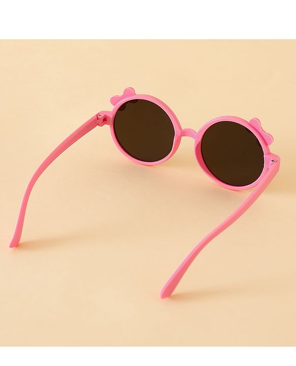 Babyhug Solid Coloured Sunglasses With Bow Applique -Black