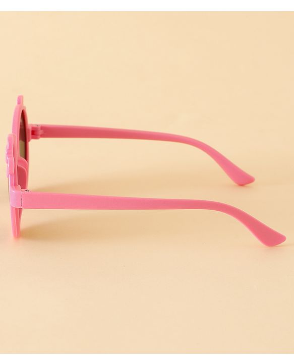 Babyhug Solid Coloured Sunglasses With Bow Applique -Black