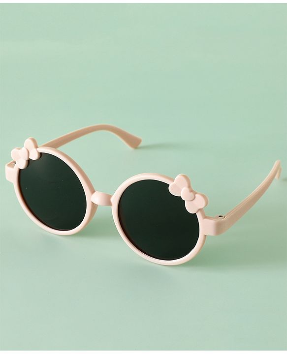 Babyhug Solid Coloured Sunglasses With Bow Applique -Black
