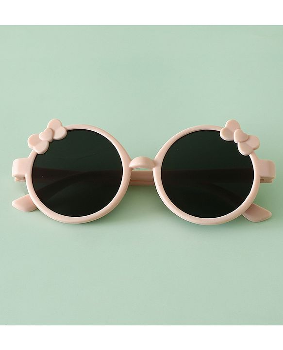 Babyhug Solid Coloured Sunglasses With Bow Applique -Black