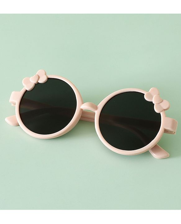 Babyhug Solid Coloured Sunglasses With Bow Applique -Black